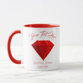 Ruby Gemstone. Sieraden. 40 Bruiloft Jubileum Mok (Links)