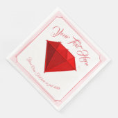 Ruby Gemstone. Sieraden. 40 Bruiloft Jubileum Servet (Hoek)