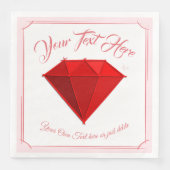 Ruby Gemstone. Sieraden. 40 Bruiloft Jubileum Servet (Voorkant)