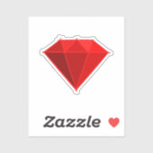 Ruby Gemstone. Sieraden. 40 Bruiloft Jubileum Sticker (Vel)