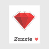 Ruby Gemstone. Sieraden. 40 Bruiloft Jubileum Sticker (Vel)