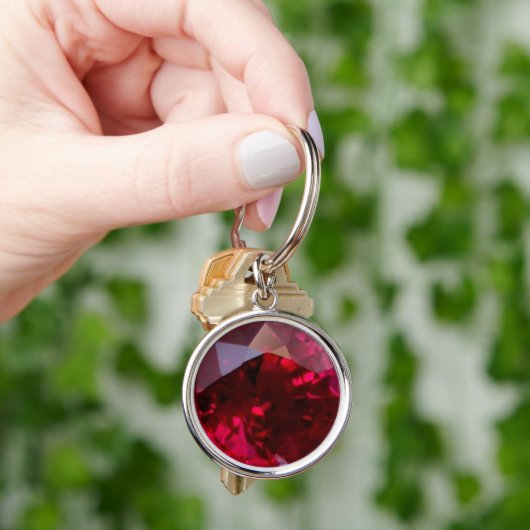 Ruby Gemstone Sleutelhanger (Hand)