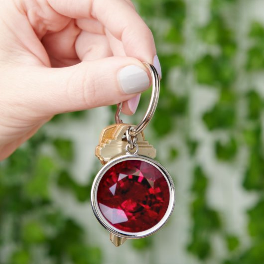 Ruby Gemstone Sleutelhanger (Hand)