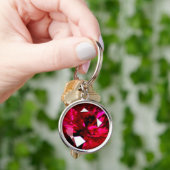 Ruby Gemstone Sleutelhanger (Hand)