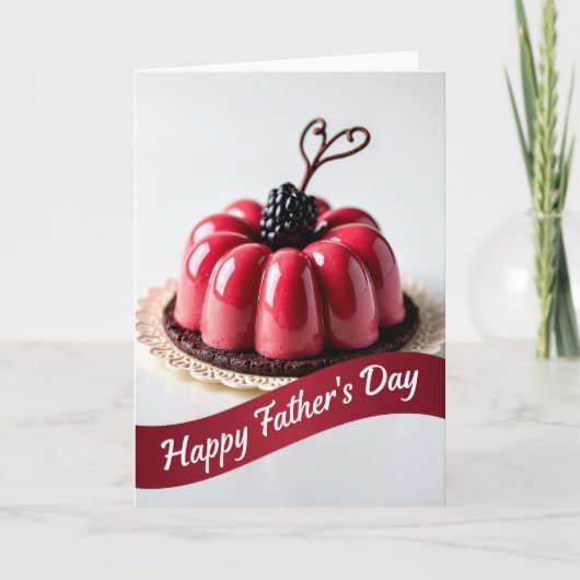 Ruby Glazuur Vaderdag Taart Kaart (Voorkant)