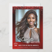 Ruby Glimmer Pageant Promo Card | QR Code Kaart (Voorkant)