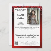 Ruby Glimmer Pageant Promo Card | QR Code Kaart (Achterkant)