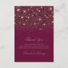 Ruby Glitz Glitter Dank u wel kaarten