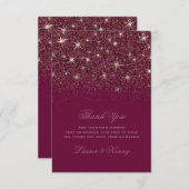 Ruby Glitz Glitter Dank u wel kaarten (Voorkant / Achterkant)