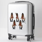 Ruby Gold Fringe Danser #2A Sticker (Koffer)