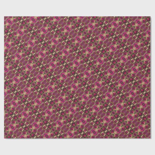 Ruby Gold Gemstone Pattern Elegant Chic Festive Cadeaupapier (Vlak)