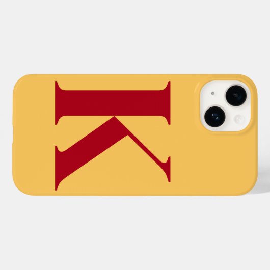 Ruby Gold Initiaal gepersonaliseerd monogram ontwe Case-Mate iPhone Case (Achterkant (horizontaal))