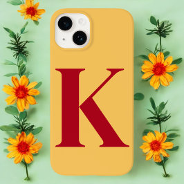 Ruby Gold Initiaal gepersonaliseerd monogram ontwe Case-Mate iPhone 14 Hoesje