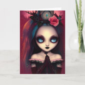 Ruby Gothic Illustration Christmas Kaart (Voorkant)
