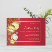Ruby & Goud Kerstfeest Kaart (Staand voorkant)