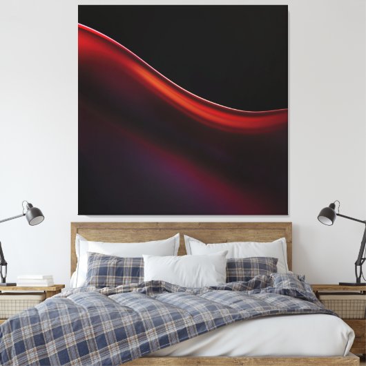 Ruby Gradient Canvas Afdruk (Insitu (Slaapkamer))