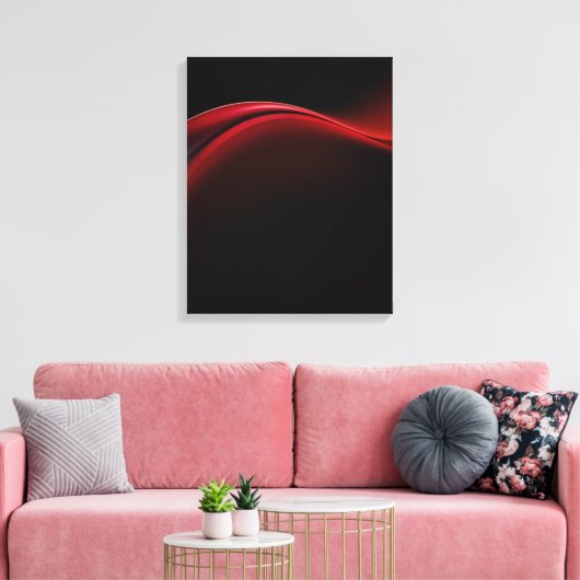 Ruby Gradient Canvas Afdruk (Insitu (Woonkamer))