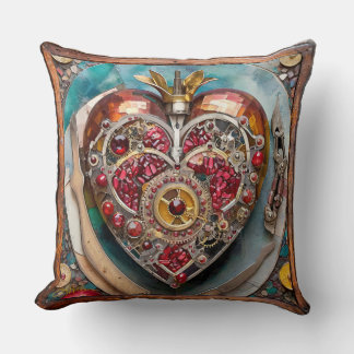 Ruby Granaatappel Hart Steampunk Serie Kussen