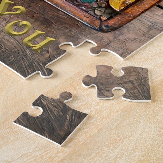Ruby Granaatappel Hart Steampunk Serie Legpuzzel (Zijkant)