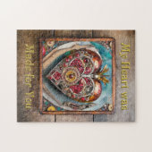 Ruby Granaatappel Hart Steampunk Serie Legpuzzel (Horizontaal)