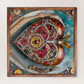 Ruby Granaatappel Hart Steampunk-serie Legpuzzel (Horizontaal)