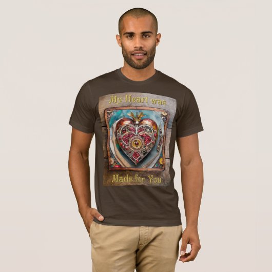 Ruby Granaatappel Hart Steampunk-serie T-shirt (Voorkant volledig)