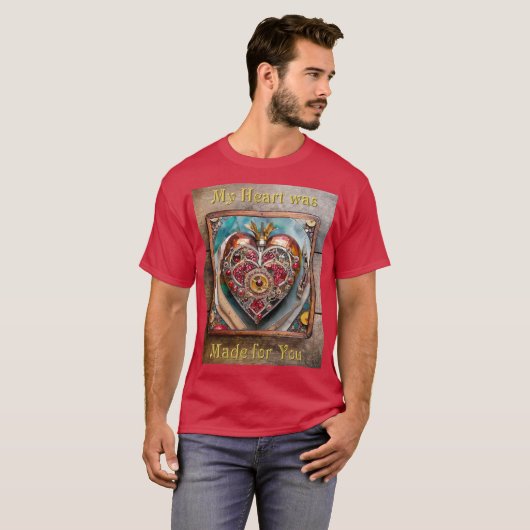 Ruby Granaatappel Hart Steampunk-serie T-shirt (Voorkant volledig)
