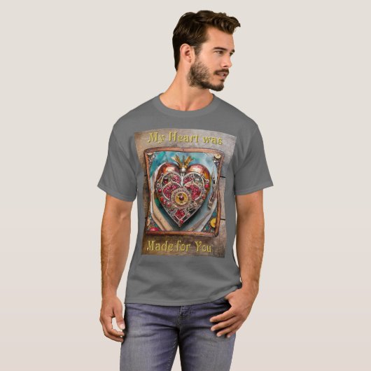 Ruby Granaatappel Hart Steampunk-serie T-shirt (Voorkant volledig)