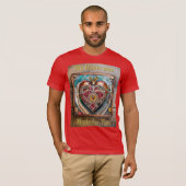 Ruby Granaatappel Hart Steampunk-serie T-shirt (Voorkant volledig)
