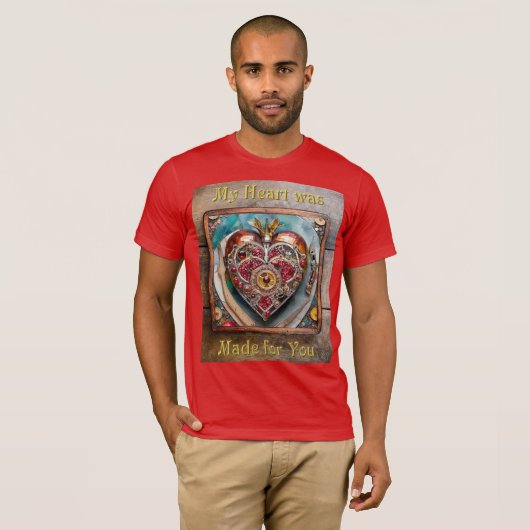 Ruby Granaatappel Hart Steampunk-serie T-shirt (Voorkant volledig)