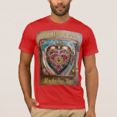Ruby Granaatappel Hart Steampunk-serie T-shirt (Voorkant)