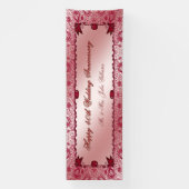 Ruby Happy 40th Wedding Jubileum Banner (Verticaal)