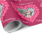Ruby hart be mijn valentijn foto wrap cadeaupapier (Rol Hoek)