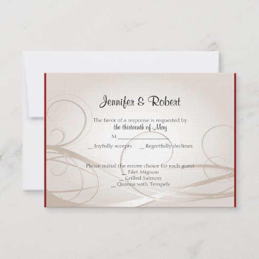 Ruby Heart 40th Jubileum Response Kaart (Voorkant)