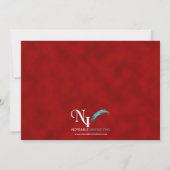 Ruby Heart 40th Wedding Jubileum Uitnodiging (Achterkant)