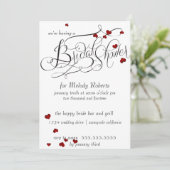 Ruby Heart Confetti Vrijgezellenfeest Kaart (Staand voorkant)