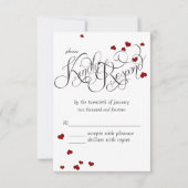 Ruby Heart Confetti Wedding RSVP (Voorkant)