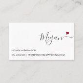 Ruby Heart Eenvoudige Elegante Typografie Custom Visitekaartje (Voorkant)