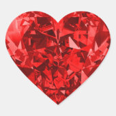 Ruby Heart Hart Sticker (Voorkant)