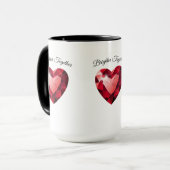 Ruby Heart Love Mug – Elegant Valentine Gift Mok (Voorkant links)