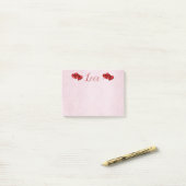 Ruby Hearts Love Post-It Notes (Op bureau)