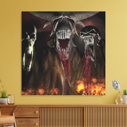 Ruby Herfsten Horror Art Canvas Afdruk (Insitu (Woonkamer))