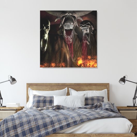 Ruby Herfsten Horror Art Canvas Afdruk (Insitu (Slaapkamer))