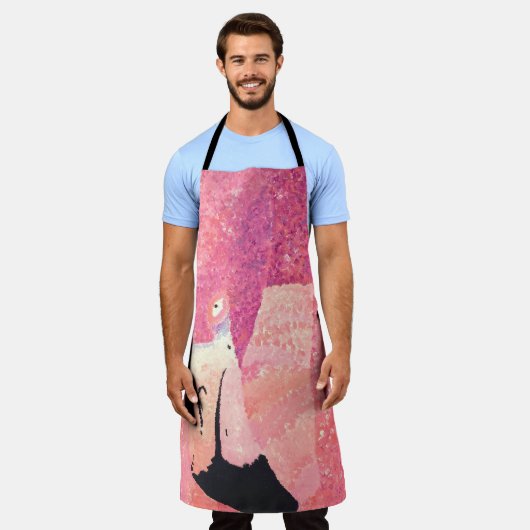 Ruby Het Flamingo Schilderij Schort (Gedragen)