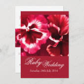 Ruby Huwelijksfeest Uitnodiging 40ste (Voorkant / Achterkant)