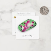 *~* RUBY IN ZOICITE Edelsteen AP64 Flat Note Kaart Notitiekaartje (Voorkant / Achterkant in situ)