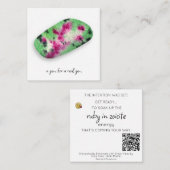 *~* RUBY IN ZOICITE Edelsteen AP64 Flat Note Kaart Notitiekaartje (Voorkant / Achterkant)