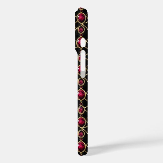 Ruby Jewel Pattern Case-Mate iPhone Case (Achterkant / Links)