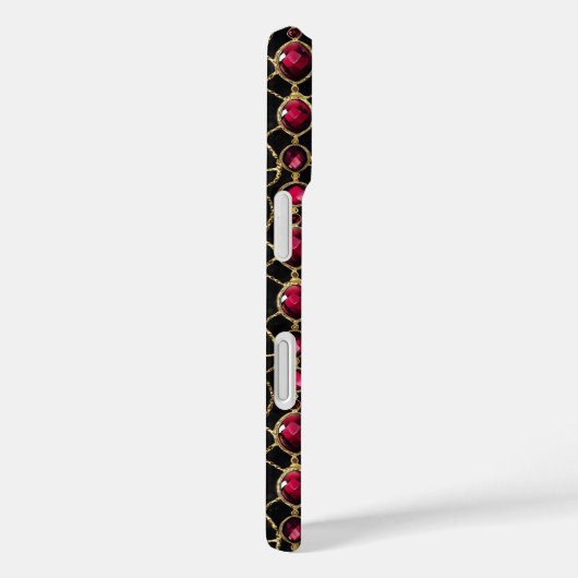 Ruby Jewel Pattern Case-Mate iPhone Case (Achterkant / Rechts)