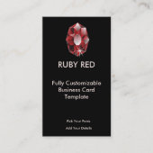 Ruby Jewel - Rode Ruby Logo Visitekaartje (Voorkant)